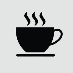 Coffee cup icon. Hot drink sign. Vector