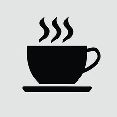 Coffee cup icon. Hot drink sign. Vector