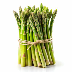Fresh asparagus isolated on transparent background  

