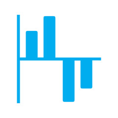 Histogram chart colored icon
