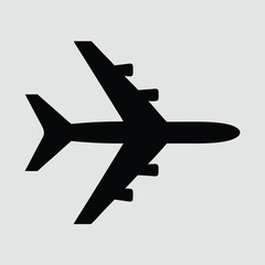 Obraz premium Plane simple icon. Vector illustration