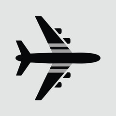 Obraz premium Plane simple icon. Vector illustration