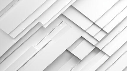 Fototapeta premium Abstract White Geometric Shapes Background - Minimalism