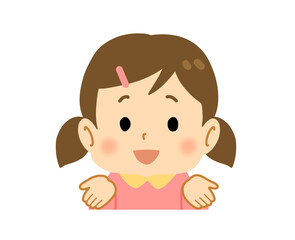 ちょうだいをする女の子