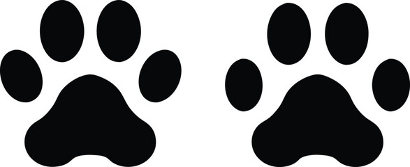 Fototapeta premium Paw print. Paw icon. Dog paw. Vector illustration.