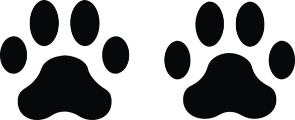 Fototapeta premium Paw print. Paw icon. Dog paw. Vector illustration.