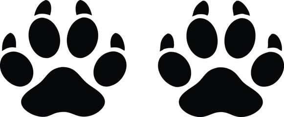 Fototapeta premium Paw print. Paw icon. Dog paw. Vector illustration.