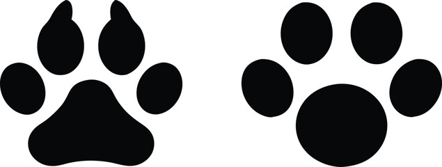 Paw print. Paw icon. Dog paw. Vector illustration.