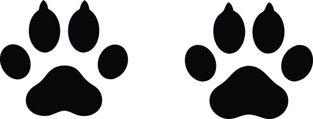 Paw print. Paw icon. Dog paw. Vector illustration.