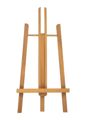 Small Wooden Easel for Canvas Display isolated on white