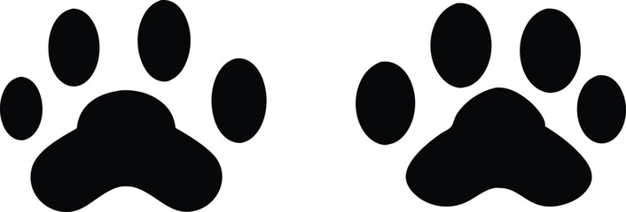 Fototapeta premium Paw print. Paw icon. Dog paw. Vector illustration.