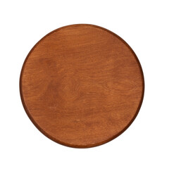 Round Wooden Sign on a white background, round cutting board
