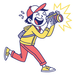 cartoon illustration of a man running