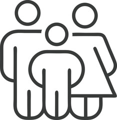 Family thin line icon. Vector illustration