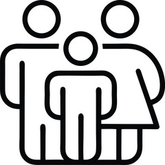 Family thin line icon. Vector illustration