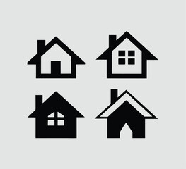House, Home icons set. Home sign. Vector illustration