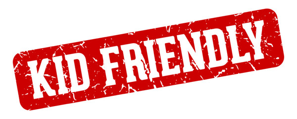 kid friendly rectangular sign. kid friendly stamp