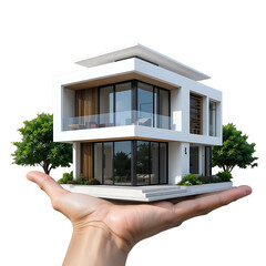 Protecting Home in Palm PNG – Real Estate Symbol

