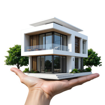 Protecting Home in Palm PNG &ndash; Real Estate Symbol

