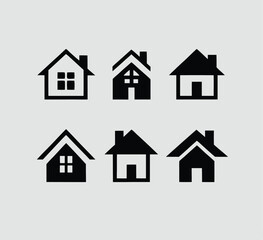 Fototapeta premium House, Home icons set. Home sign. Vector illustration