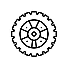Obraz premium Tire icon on a transparent background 
