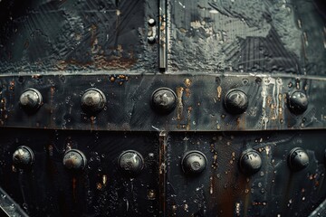 Close-up of a weathered metal surface.