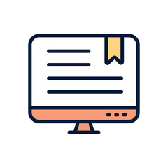 E Learning Vector icon