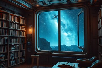 library, books, mysticism, magic