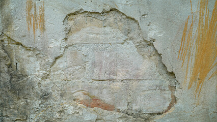 Damaged wall texture gray beige orange stains