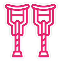 Vector Design Crutch Icon Style