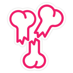 Vector Design Broken Bone Icon Style