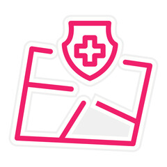Obraz premium Vector Design Hospital Location Icon Style