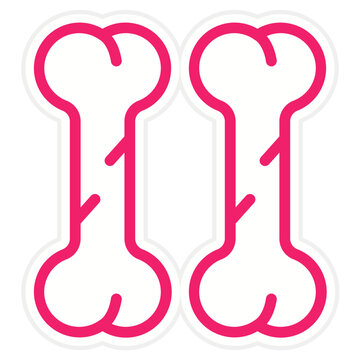 Vector Design Bone Icon Style