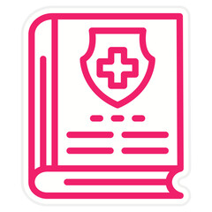 Obraz premium Vector Design Medical Book Icon Style
