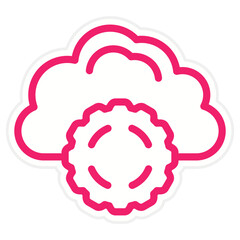 Vector Design Cloud Settings Icon Style