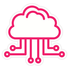 Vector Design Cloud Computing Icon Style