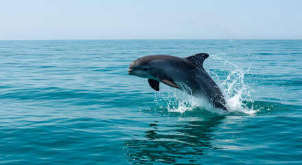 Fototapeta premium Dolphin Leap in the Ocean