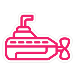 Vector Design Submarine Icon Style