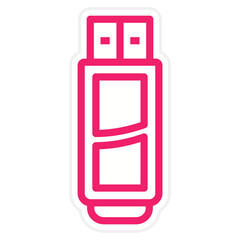 Vector Design USB Stick Icon Style