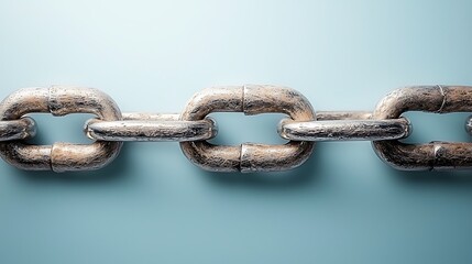Fototapeta premium Steel chain on light background