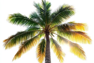 Fototapeta premium Majestic Palm Tree against a Bright Sky