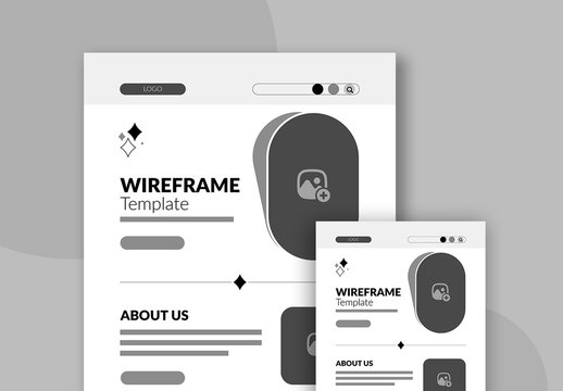 Wireframe Template Design Layout