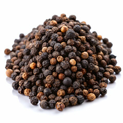 Black pepper isolated on transparent background  
