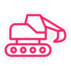 Excavator Icon Style