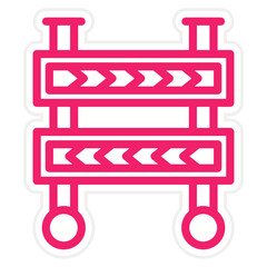 Construction Barrier Icon Style