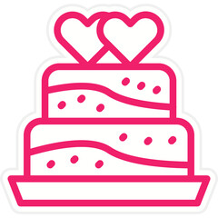 Wedding Cake Icon Style