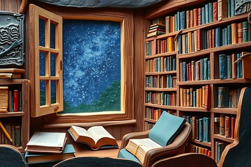  library, books, mysticism, magic