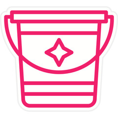 Sand Bucket Icon Style