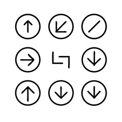 Arrow Direction Icons Set