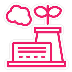 Green Factory Icon Style